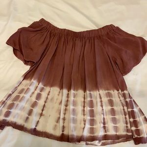 Dusty Rose/Ombré Off The Shoulder Top